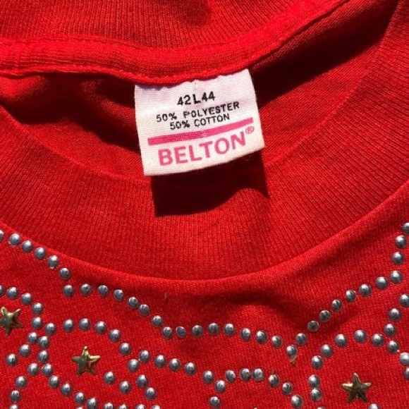 Vintage Red Nashville Dazzled Cowgirl Tee - Picture 5 of 6